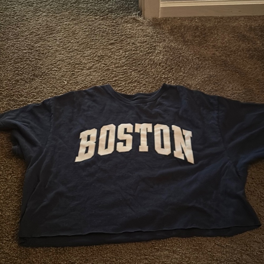 Vintage Cropped Boston Tee
